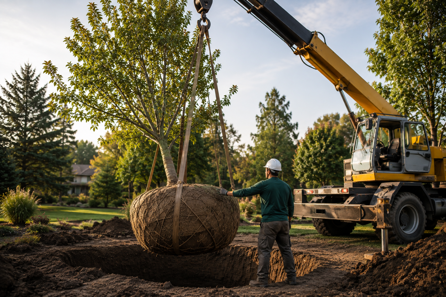 Stump removal result — clean yard after stump is ground down and cleared